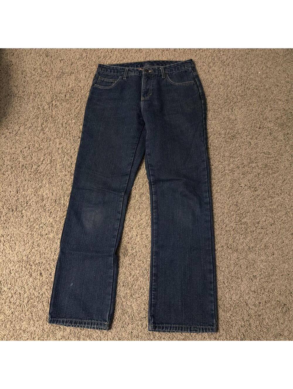 Dickies Jeans Mens 32x30 Blue Denim Straight Leg Workwear 5 Pocket Zip Fly Lined